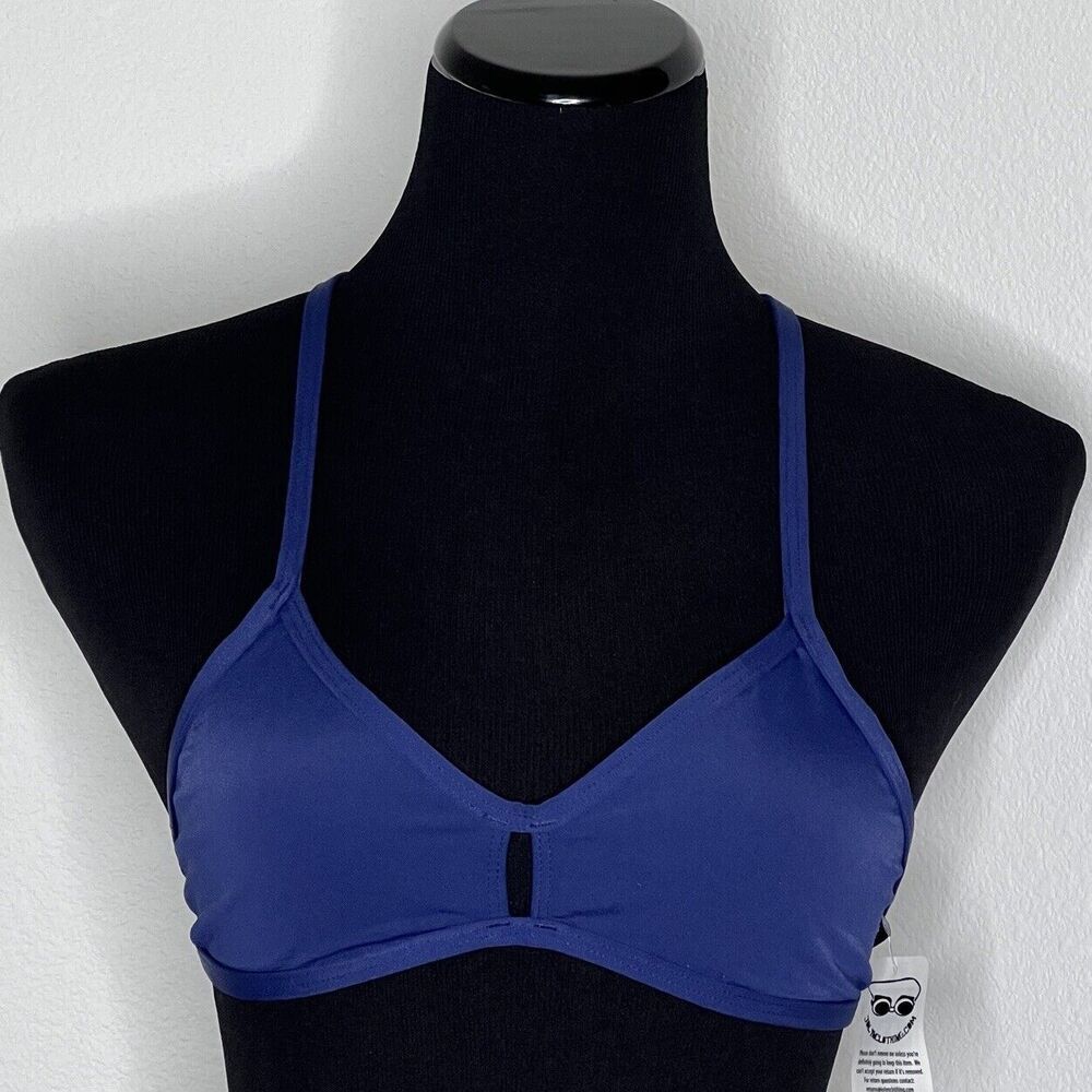 Jolyn‎ Bikini Swim Top Vent Small Navy Blue New with tags